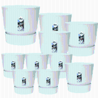 10X Pot elho Greenville wit (5x D14x13, 1x D24xH23, 3x D30xH28, 1x D39xH37)