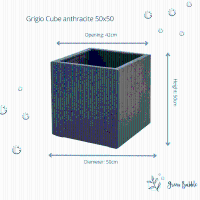 Pot Grigio Cube Antraciet