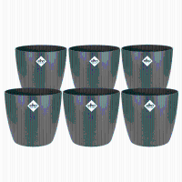 6X Pot Elho Brussels round antraciet
