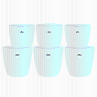 6X Pot Elho Brussels round wit