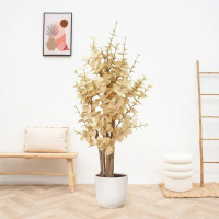 Kunst Eucalyptus yellow   125cm
