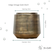 Pot Indigo Vintage Gold