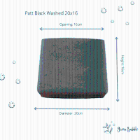 Pot Patt Black Washed