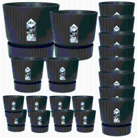 20X Pot elho Greenville zwart (8x D14x13, 2x D24xH23, 8x D30xH28, 1x D39xH37, 1x D47xH44)