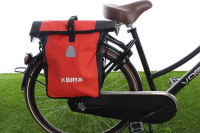 Enkele fietstas Single Pannier bag 21L Rood zwart