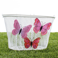 Kinderfietsmand Jasmin Butterfly Wit