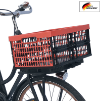 Afneembare Fietskrat Kunststof 32L Rood/Zwart
