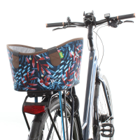 Fietsmand Agnetha 15L Midnight Flowers