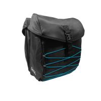 Dubbele fietstas S.Tar Zwart/Blauw 36L