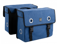 Dubbele fietstas Canvas Tas 40L Blauw