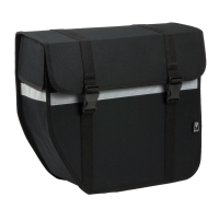 Enkele fietstas/ Shopper  Afgeschuind 17L Zwart   Links