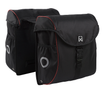 Dubbele fietstas Bagagetas 300 38L Zwart/rood