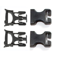Klikgesp Stealth 25 mm Zwart   Set van twee