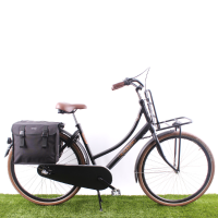 Dubbele fietstas Bisonyl Shopper 38L Matzwart