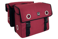 Dubbele fietstas Canvas Tas 40L Paarsrood