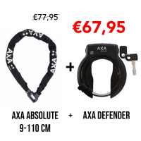 2E fietsslot aanbieding: AXA Absolute 9 110ART 2 + AXA Ringslot Defender