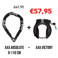 2E fietsslot aanbieding: AXA Absolute 9 110 ART 2 + AXA Ringslot Victory