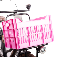 Fietskrat Recycled 30L Felroze