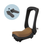 Junior Fietszitje MIK HD Bincho Black Kurumi Brown