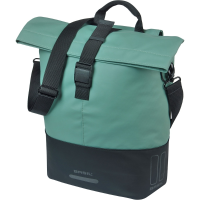 Enkele fietstas Cove Shopper MIK Hooks 16L Zilvergroen/Zwart