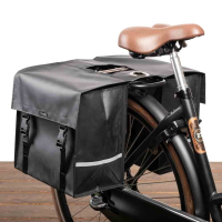 Dubbele fietstas 40L Matzwart