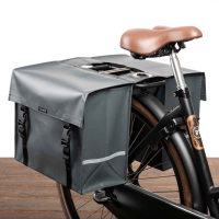 Dubbele fietstas XL 46L Mat Grijs