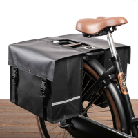 Dubbele fietstas XL 46L Matzwart