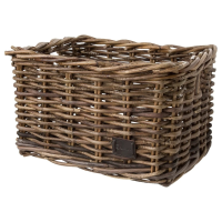 Fietsmand Zeno Rotan Medium Bruin 17L