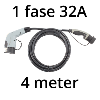 Laadkabel type 1   1 fase 32A   4 meter