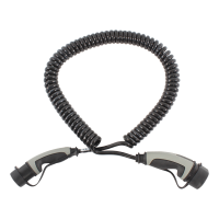 Laadkabel type 2 naar type 2   coiled   3 fase 16A   4 meter