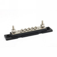 DC min ( ) verdeelrail met kap 2xM6 + 10xM4 Zwart