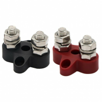 DC Dubbel Verdeelpunt Set Zwart/Rood M8