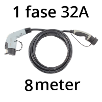 Laadkabel type 1   1 fase 32A   8 meter
