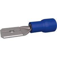 Kabelschoen/ Vlaksteker Mannelijk Blauw 1,5 2,5mm2   6,3 x 0,8 mm