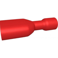 Kabelschoen/ Vlaksteker Geïsoleerd Vrouwelijk Rood 0,5 1,5mm2   6,3 x 0,8 mm