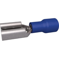 Kabelschoen/ Vlaksteker Vrouwelijk Blauw 1,5 2,5mm2   6,3 x 0,8 mm
