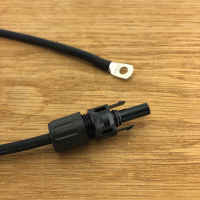 Kabelverloop Zwart 6mm² MC4 M6 Female