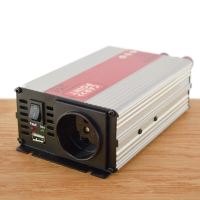 Omvormer 12V > 230V 600W   Standaard Schuko Stopcontact