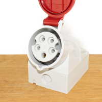 Wandcontactdoos Type 111 CEE 5 polig 16A   Vrouwelijk   400V IP44