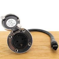 Wandcontactdoos enkelvoudig 16A RVS IP56
