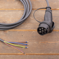 Premium Laadkabel Type 2 naar open einde   1x16A   5 meter