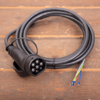 Premium Laadkabel Type 2 naar open einde   3x16A   5 meter
