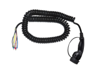 E Line Laadkabel Type 2 naar open einde   3x16A   4 meter   Coiled