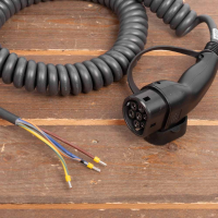 E Line Laadkabel Type 2 naar open einde   1x32A   4 meter   Coiled