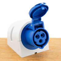 S Line Wandcontactdoos CEE 3 polig 16A (D31S21)   Vrouwelijk   Blauw
