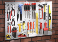 Mottez geperforeerde plaat   Inrichting garage en berging   0,6x60x45cm   set van 2