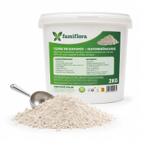 Famiflora emmer diatomeeënaarde 2kg   ecologische bestrijding van bloedluizen, slakken, mieren...