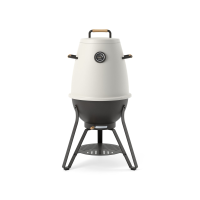 Kandu Cooking 41 houtskoolgrill   Ash White   Vertical Cooking BBQ   Ø58 x H95 cm