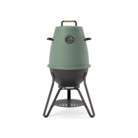 Kandu Cooking 41 houtskoolgrill   Jungle Green   Vertical Cooking BBQ   Ø58 x H95 cm