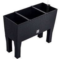 Prosperplast Rato Case High Plantenbak op poten   80 x 33 x 62 cm   Antraciet